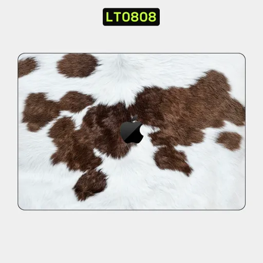 Premium Animals Laptops Skin - Wholesale | Nexa Skins — LT0808 - Animals Raw Skins (cowhide, brown and white, fur texture)