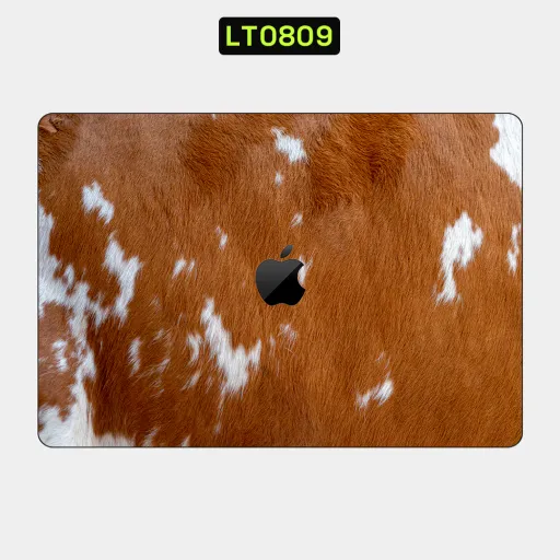 Premium Animals Laptops Skin - Wholesale | Nexa Skins — LT0809 - Animals Raw Skins (cowhide, fur texture, brown and white)