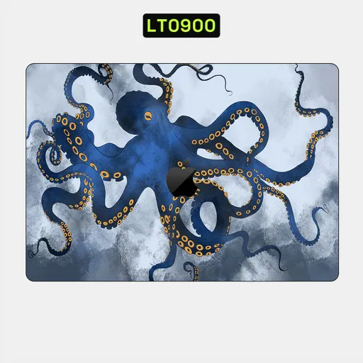 Premium Animals Laptops Skin - Wholesale | Nexa Skins — LT0900 - Animals Raw Skins (octopus, blue, ocean)