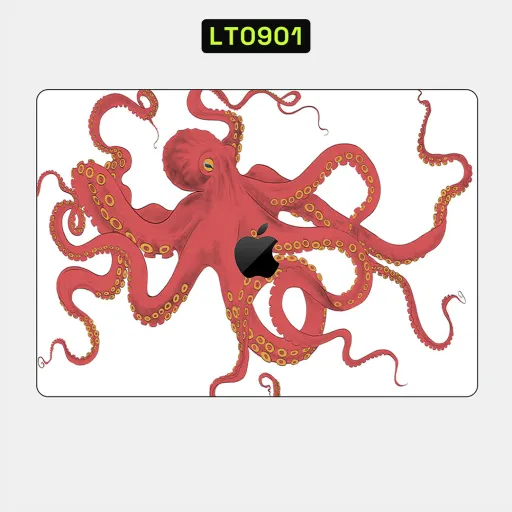 Premium Animals Laptops Skin - Wholesale | Nexa Skins — LT0901 - Animals Raw Skins (octopus, red, marine)