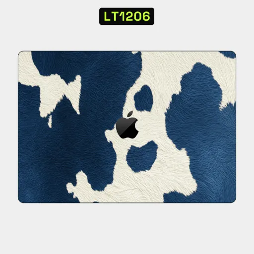 Premium Animals Laptops Skin - Wholesale | Nexa Skins — LT1206 - Animals Raw Skins (cowhide, fur texture, blue and white)
