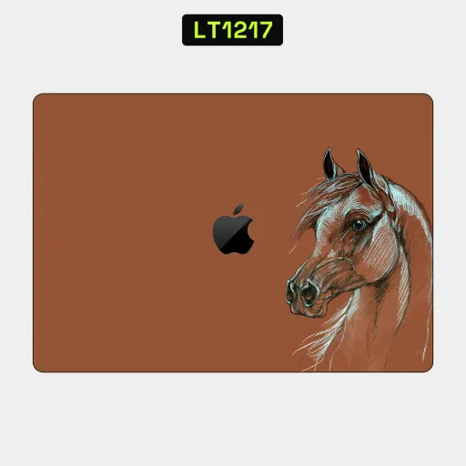 Premium Animals Laptops Skin - Wholesale | Nexa Skins — LT1217 - Animals Raw Skins (horse, sketch, brown)