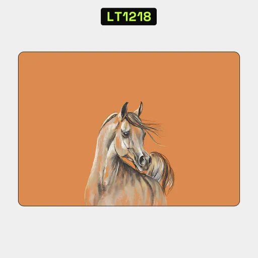 Premium Animals Laptops Skin - Wholesale | Nexa Skins — LT1218 - Animals Raw Skins (horse, sketch, orange background)