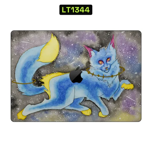 Premium Animals Laptops Skin - Wholesale | Nexa Skins — LT1344 - Animals Raw Skins (cat, galaxy, watercolor)