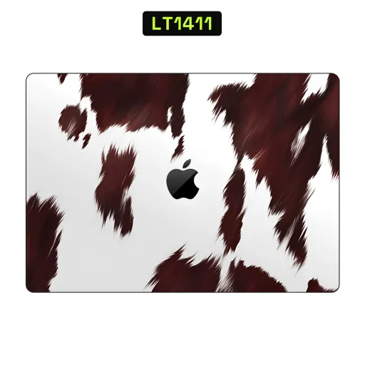 Premium Animals Laptops Skin - Wholesale | Nexa Skins — LT1411 - Animals Raw Skins (cow hide, brown and white, fur texture)