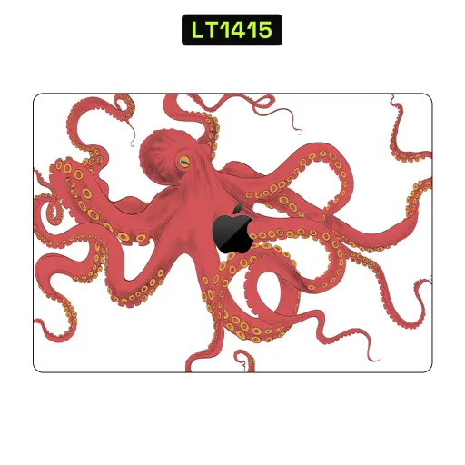 Premium Animals Laptops Skin - Wholesale | Nexa Skins — LT1415 - Animals Raw Skins (octopus, red, marine)