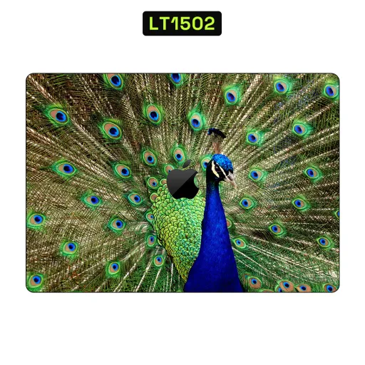 Premium Animals Laptops Skin - Wholesale | Nexa Skins — LT1502 - Animals Raw Skins (peacock, feathers, blue)