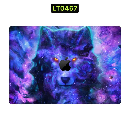 Premium Animals Laptops Skin - Wholesale | Nexa Skins — LT0467 - Animals Raw Skins (wolf, galaxy, space)