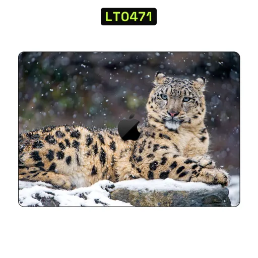 Premium Animals Laptops Skin - Wholesale | Nexa Skins — LT0471 - Animals Raw Skins (snow leopard, winter, big cat)