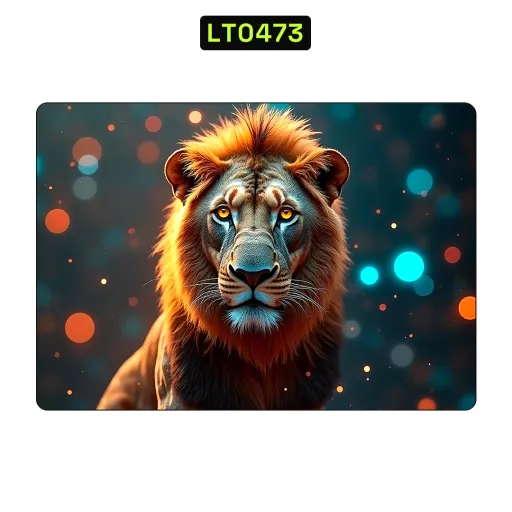 Premium Animals Laptops Skin - Wholesale | Nexa Skins — LT0473 - Animals Raw Skins (lion, bokeh, glowing)