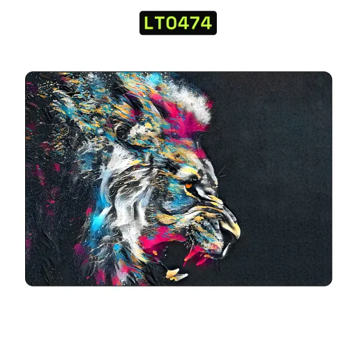 Premium Animals Laptops Skin - Wholesale | Nexa Skins — LT0474 - Animals Raw Skins (lion, colorful, splatter)
