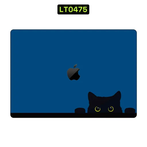 Premium Animals Laptops Skin - Wholesale | Nexa Skins — LT0475 - Animals Raw Skins (cat, peeking, blue)