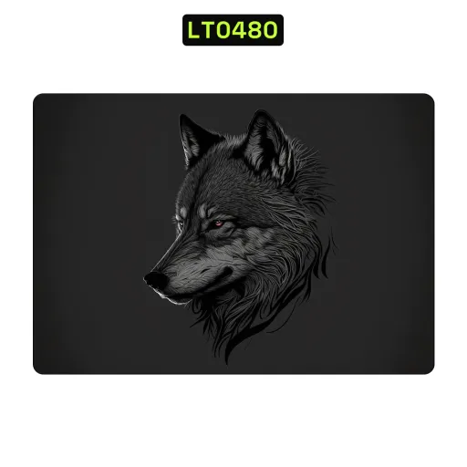 Premium Animals Laptops Skin - Wholesale | Nexa Skins — LT0480 - Animals Raw Skins (wolf, black, dark)