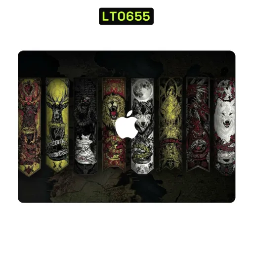 Premium Animals Laptops Skin - Wholesale | Nexa Skins — LT0655 - Animals Raw Skins (game of thrones, banners, wolves)