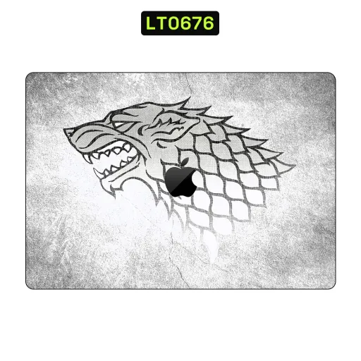 Premium Animals Laptops Skin - Wholesale | Nexa Skins — LT0676 - Animals Raw Skins (wolf, game of thrones, grunge)