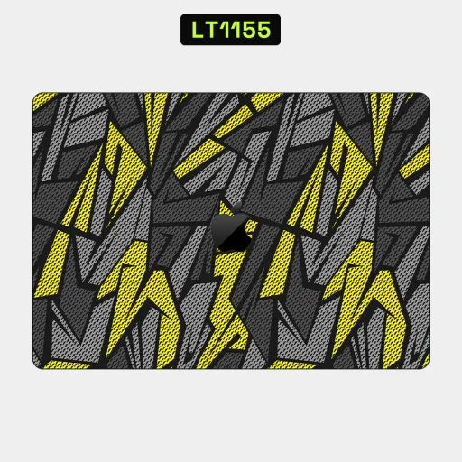 Premium Automotive Laptops Skin - Wholesale | Nexa Skins — LT1155 - Automotive Raw Skins (yellow, grey, carbon texture)