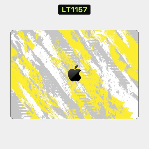 Premium Automotive Laptops Skin - Wholesale | Nexa Skins — LT1157 - Automotive Raw Skins (tire track, yellow, grey)