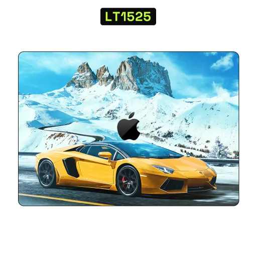 Premium Automotive Laptops Skin - Wholesale | Nexa Skins — LT1525 - Automotive Raw Skins (supercar, yellow, mountains)