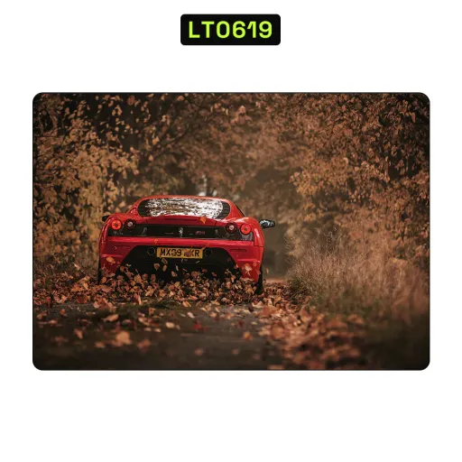 Premium Automotive Laptops Skin - Wholesale | Nexa Skins — LT0619 - Automotive Raw Skins (red car, autumn leaves, supercar)