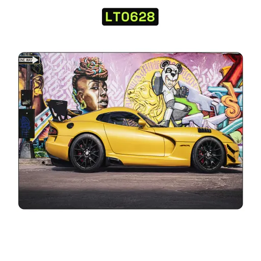 Premium Automotive Laptops Skin - Wholesale | Nexa Skins — LT0628 - Automotive Raw Skins (car, yellow, graffiti)