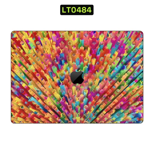 Premium Brands Laptops Skin - Wholesale | Nexa Skins — LT0484 - Brands Raw Skins (monogram, multicolor, 3d effect)