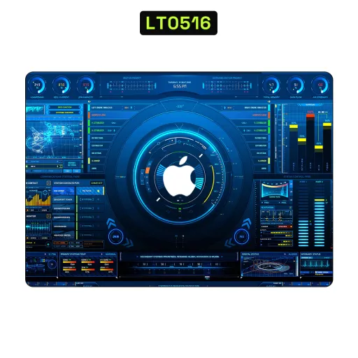 Premium Brands Laptops Skin - Wholesale | Nexa Skins — LT0516 - Brands Raw Skins (apple, futuristic, blue)