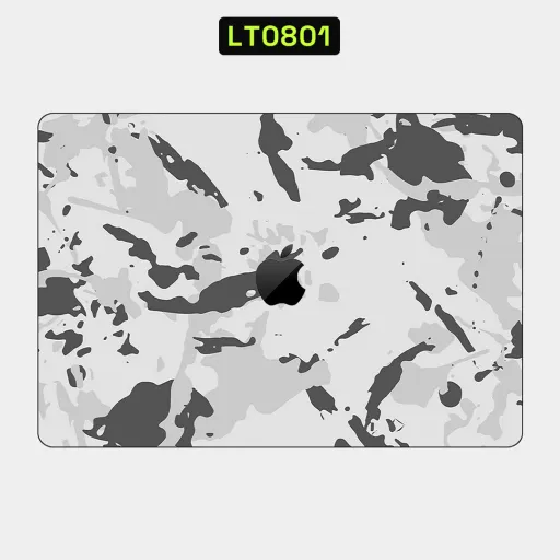 Premium Camouflage Laptops Skin - Wholesale | Nexa Skins — LT0801 - Camouflage Raw Skins (monochrome, grey, white)