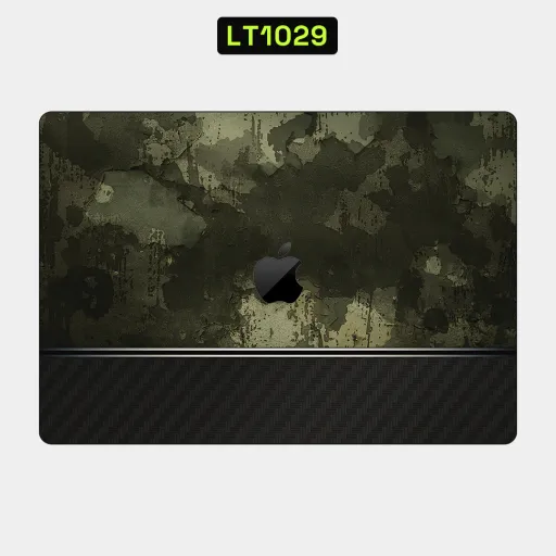 Premium Camouflage Laptops Skin - Wholesale | Nexa Skins — LT1029 - Camouflage Raw Skins (military, carbon fiber, green)