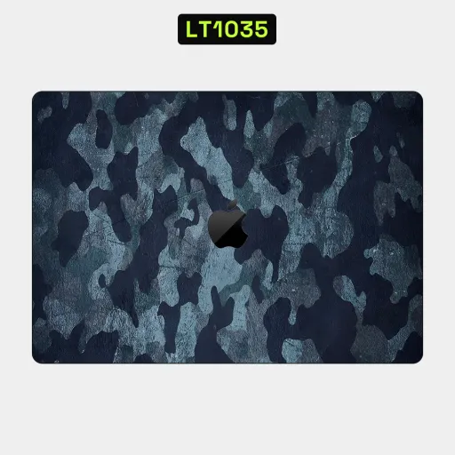 Premium Camouflage Laptops Skin - Wholesale | Nexa Skins — LT1035 - Camouflage Raw Skins (blue, dark, tactical)