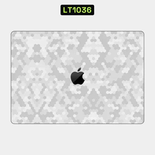 Premium Camouflage Laptops Skin - Wholesale | Nexa Skins — LT1036 - Camouflage Raw Skins (hexagonal, digital camo, grey)