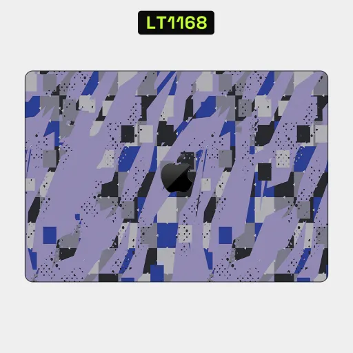 Premium Camouflage Laptops Skin - Wholesale | Nexa Skins — LT1168 - Camouflage Raw Skins (purple, blue, abstract)