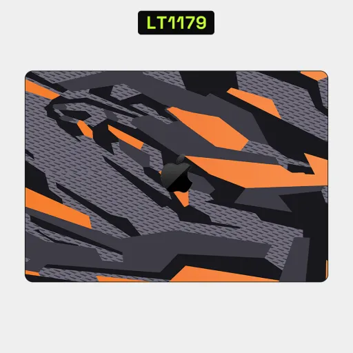 Premium Camouflage Laptops Skin - Wholesale | Nexa Skins — LT1179 - Camouflage Raw Skins (orange, grey, black)