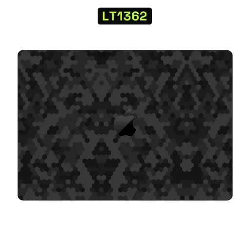 Premium Camouflage Laptops Skin - Wholesale | Nexa Skins — LT1362 - Camouflage Raw Skins (hexagon, dark, black)