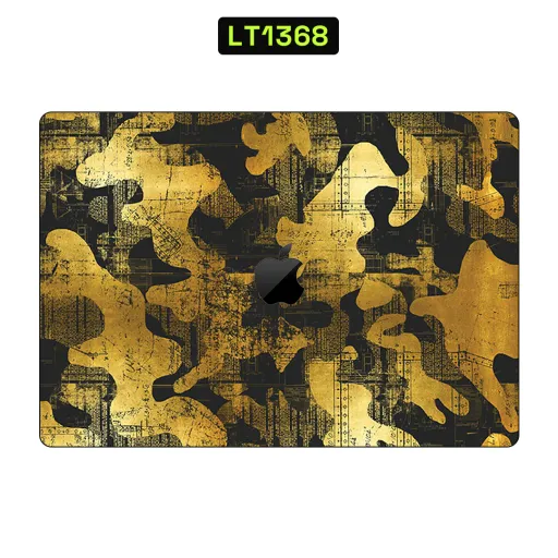 Premium Camouflage Laptops Skin - Wholesale | Nexa Skins — LT1368 - Camouflage Raw Skins (gold, blueprint, architectural)