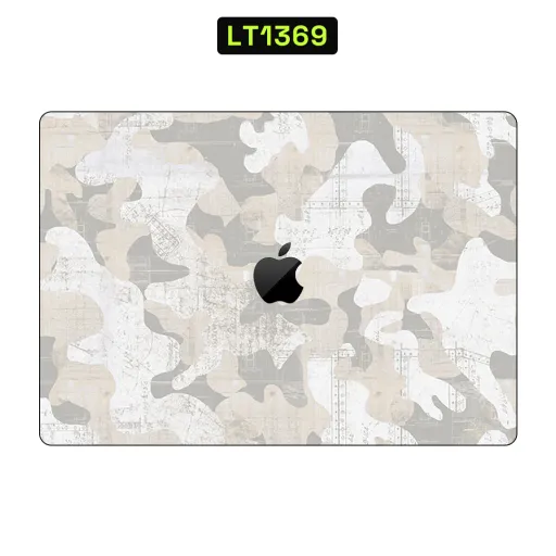 Premium Camouflage Laptops Skin - Wholesale | Nexa Skins — LT1369 - Camouflage Raw Skins (blueprint, beige, grey)