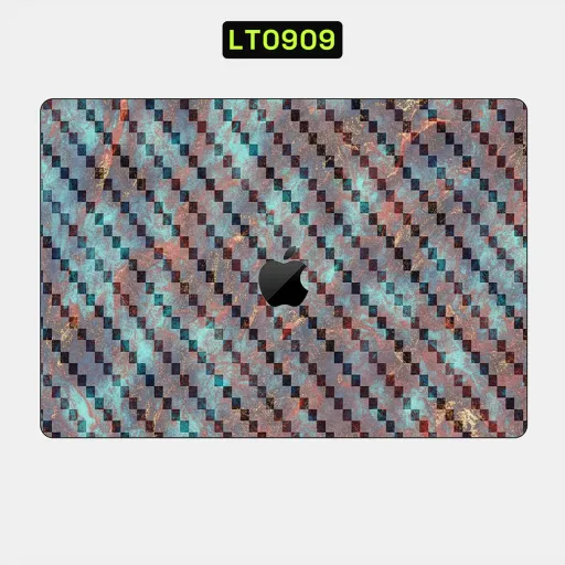 Premium Carbon Fiber Laptops Skin - Wholesale | Nexa Skins — LT0909 - Carbon Fiber Raw Skins (teal, copper, textured)