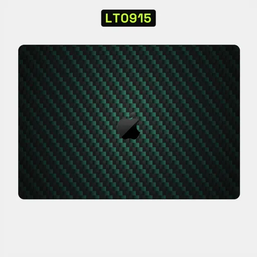 Premium Carbon Fiber Laptops Skin - Wholesale | Nexa Skins — LT0915 - Carbon Fiber Raw Skins (green, black, woven)