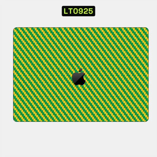 Premium Carbon Fiber Laptops Skin - Wholesale | Nexa Skins — LT0925 - Carbon Fiber Raw Skins (green, yellow, woven)