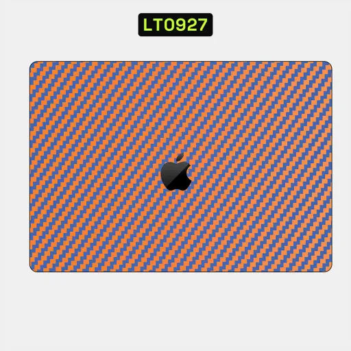 Premium Carbon Fiber Laptops Skin - Wholesale | Nexa Skins — LT0927 - Carbon Fiber Raw Skins (orange, blue, woven)