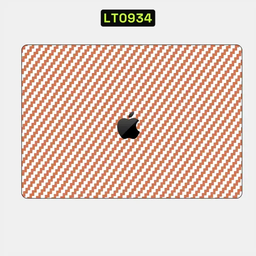 Premium Carbon Fiber Laptops Skin - Wholesale | Nexa Skins — LT0934 - Carbon Fiber Raw Skins (orange, textured, weave)