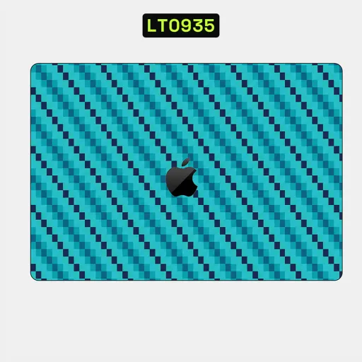 Premium Carbon Fiber Laptops Skin - Wholesale | Nexa Skins — LT0935 - Carbon Fiber Raw Skins (cyan, blue, woven)