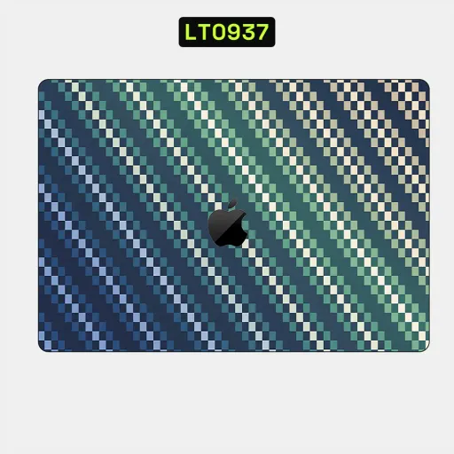 Premium Carbon Fiber Laptops Skin - Wholesale | Nexa Skins — LT0937 - Carbon Fiber Raw Skins (checkered, gradient, blue)