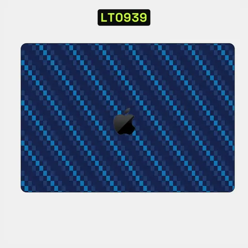 Premium Carbon Fiber Laptops Skin - Wholesale | Nexa Skins — LT0939 - Carbon Fiber Raw Skins (blue, dark blue, diagonal)