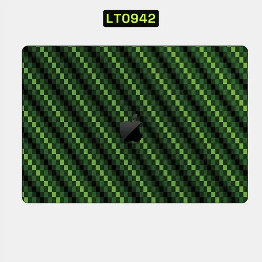 Premium Carbon Fiber Laptops Skin - Wholesale | Nexa Skins — LT0942 - Carbon Fiber Raw Skins (green, black, textured)