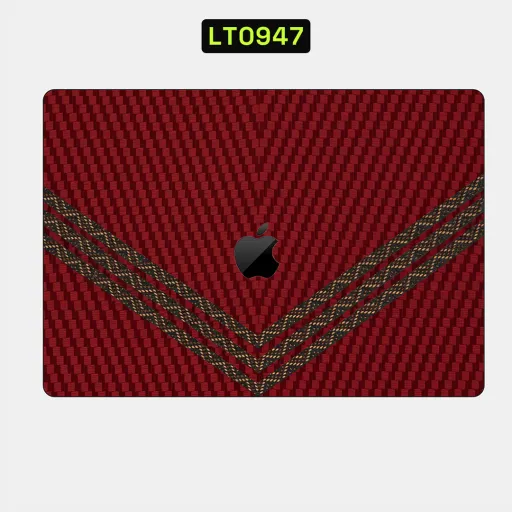 Premium Carbon Fiber Laptops Skin - Wholesale | Nexa Skins — LT0947 - Carbon Fiber Raw Skins (red, textured, chevron)