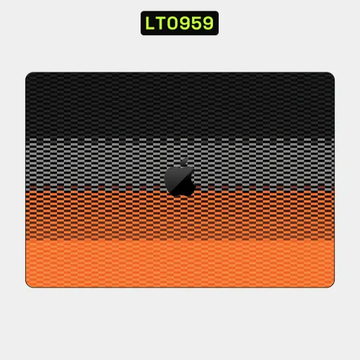 Premium Carbon Fiber Laptops Skin - Wholesale | Nexa Skins — LT0959 - Carbon Fiber Raw Skins (gradient, orange, black)