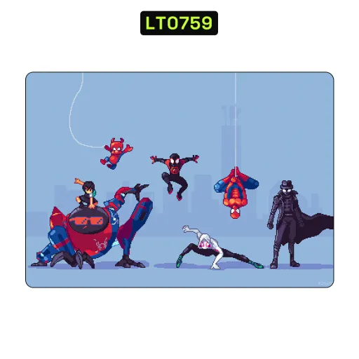 Premium Cartoon Laptops Skin - Wholesale | Nexa Skins — LT0759 - Cartoon Raw Skins (pixel art, spider-man, superhero)