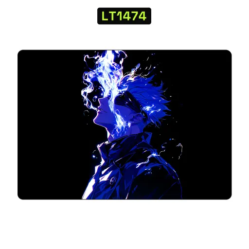 Premium Cartoon Laptops Skin - Wholesale | Nexa Skins — LT1474 - Cartoon Raw Skins (anime, blue fire, glowing)