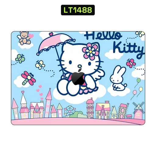 Premium Cartoon Laptops Skin - Wholesale | Nexa Skins — LT1488 - Cartoon Raw Skins (hello kitty, blue sky, cute)