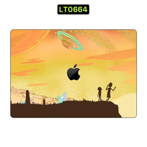 Premium Cartoon Laptops Skin - Wholesale | Nexa Skins — LT0664 - Cartoon Raw Skins (rick and morty, space, orange)